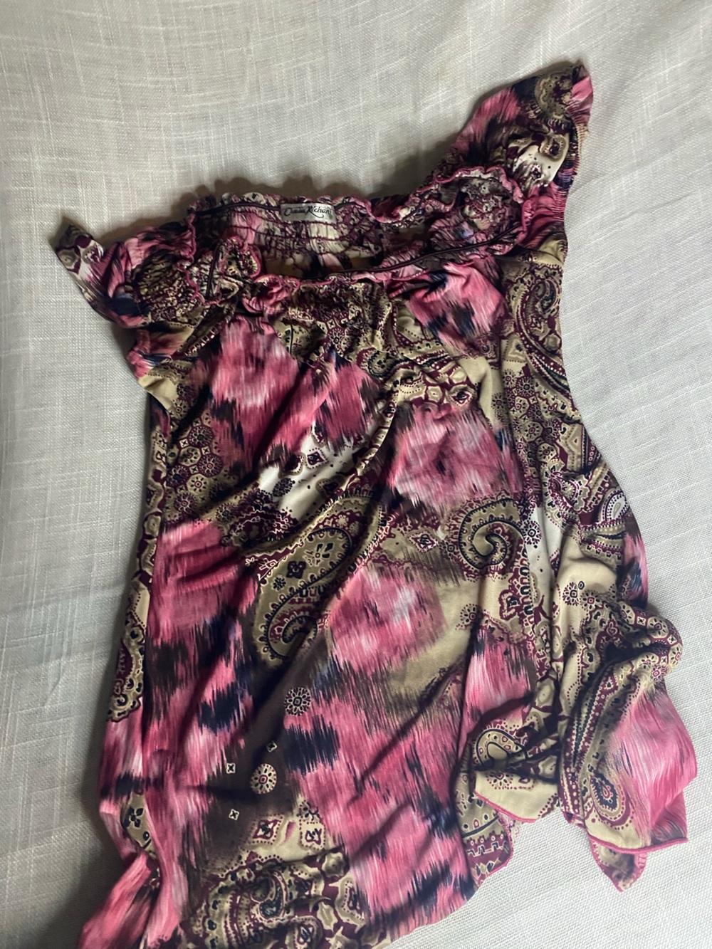 Claudia Richard Pink Paisley Print Camisole